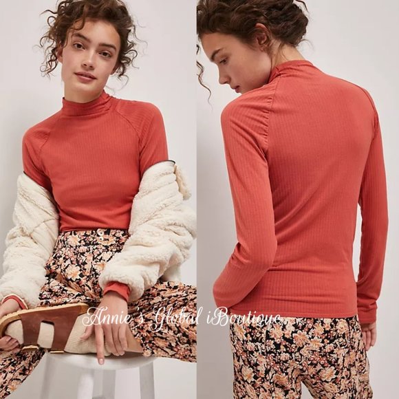 Anthropologie Tops - NWT ANTHROPOLOGIE Indra Seamless Mock Neck Top. Size L
